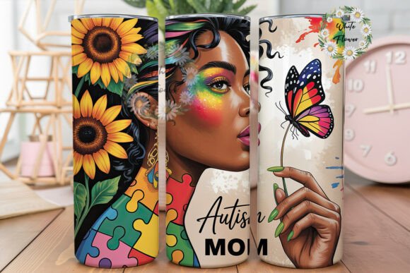 Autism Mom Sunflower Tumbler Wraps Graphics Review