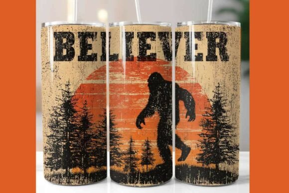 Big Foot Believer Tumbler Wrap: Graphics and Tumbler Wraps