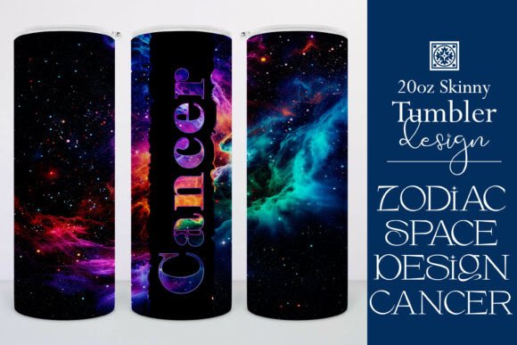 Cancer Zodiac Space Tumbler Design 1