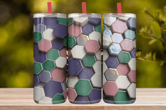 Chic Hexagon Dreams Tumbler Wrap Graphics