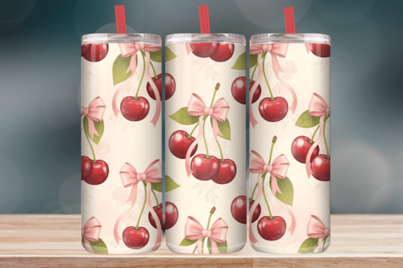 Coquette Cherry Tumbler Wrap Graphics