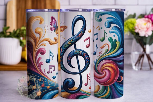 Cosmic Music Notes Tumbler Wraps Graphics Review