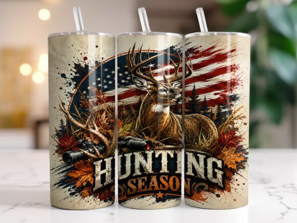 Deer Hunting Season 20 Oz Tumbler Wrap