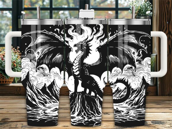 Fire Dragon Mountain 40oz Tumbler Graphics Review