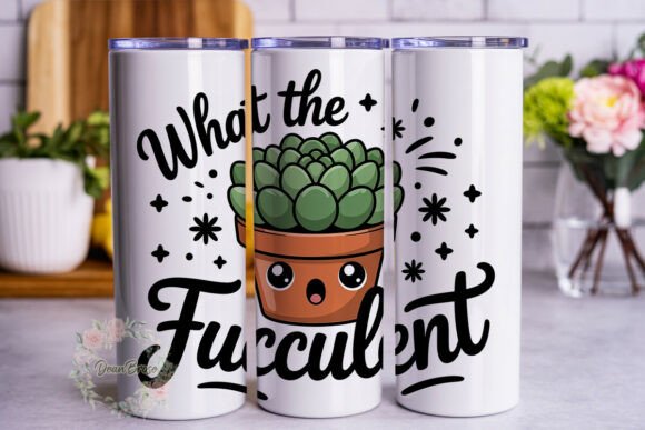 Funny Succulent Plant 20oz Tumbler Wrap Graphics for Tumbler Wraps