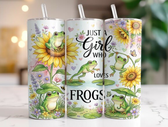 Just a Girl Who Loves Frogs 20oz Tumbler Graphics