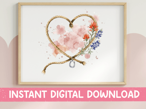 Rope Heart Wildflowers SVG for T-Shirt Designs