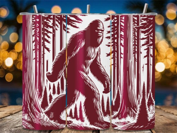 Sasquatch Forest Trees Tumbler: A Design Review