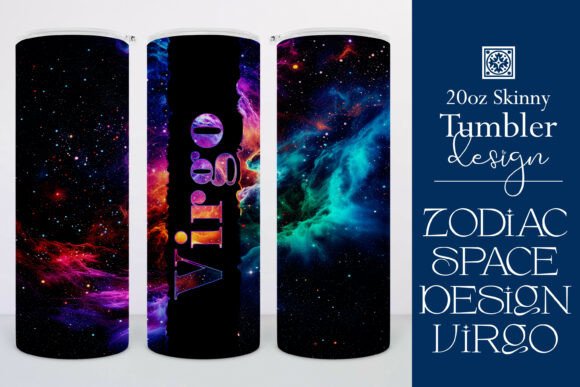 Virgo Zodiac Space Tumbler Wrap 1